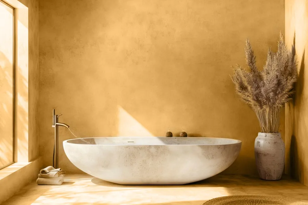 Microcement Floors bathroom pastel