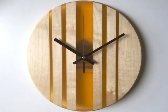 Epoxy Resin clock wood