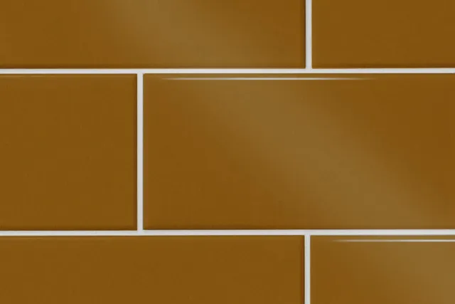 Ochre Brown tile Paint tile paint ochre brown