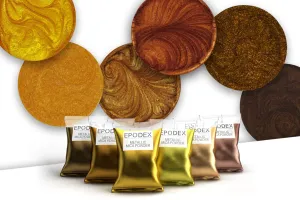 metallic amber Epoxy Resin mica set